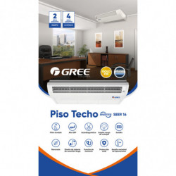 EQUIPO PISO TECHO 36K BTU R410 INVERTER 220V/1PH GREE GUD100W/A-S