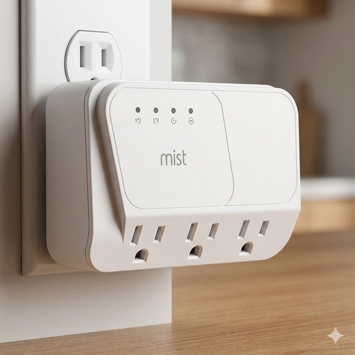 Protector de Voltaje Triple 140V USB y TYPE C Mist MST-PV110.3-15A