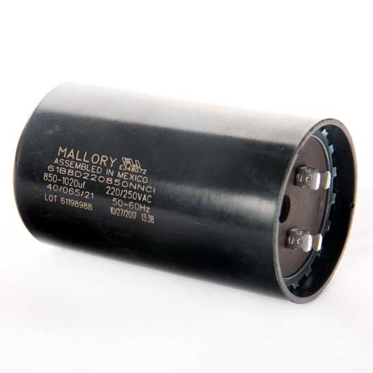 CAPACITOR 850-1020MF 220V MALLORY CAP850A220M