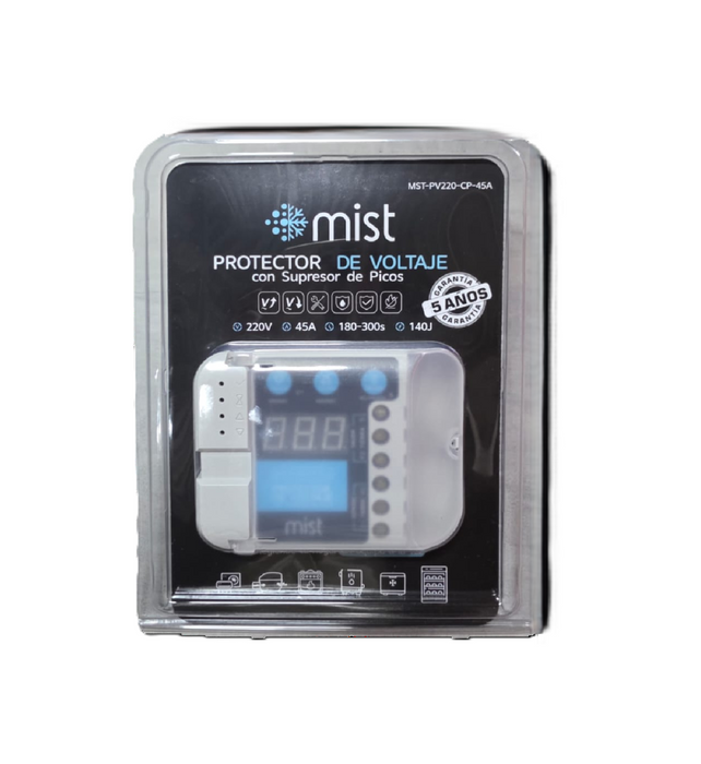 Protector de Voltaje Digital Para Alto Consumo 220V Mist MST-PV220-CP-45A