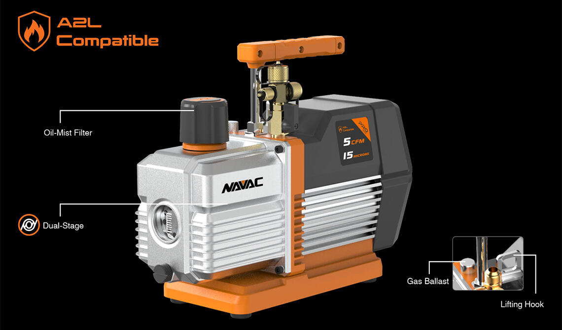 Bomba De Vacío 5cfm 2 Etapas Navac Np5dp2