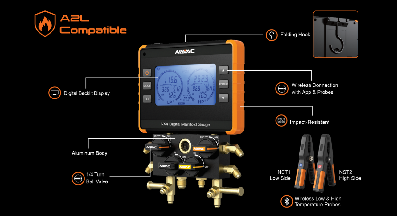 Manómetro Digital Nexus Navac Nx4